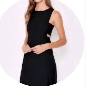 Tart black sheath dress side cutout